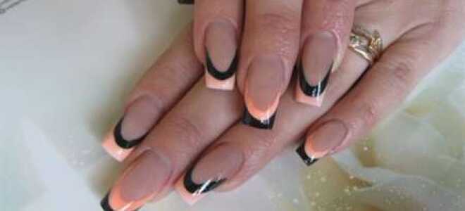 Двойной френч на ногтях